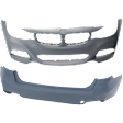 Front and Rear Primed Bumper Cover