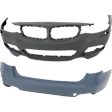 Front and Rear Primed Bumper Cover
