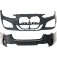 Front and Rear Primed Bumper Cover