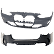 Front and Rear Primed Bumper Cover