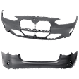 Front and Rear Primed Bumper Cover