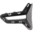 Front, Driver and Passenger Side Bumper Grille, Gloss Black