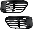 Front, Driver and Passenger Side Bumper Grilles, Textured Black
