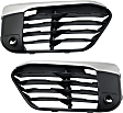 Front, Driver and Passenger Side Bumper Grilles, Textured Black