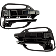 Front, Driver and Passenger Side Bumper Grilles, Gloss Black