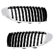Base Driver and Passenger Side Grille Chrome Shell w/ Textured Black Insert