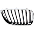 Base Driver and Passenger Side Grille Chrome Shell with Painted Black Insert