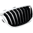 Base Driver and Passenger Side Grille Chrome Shell with Painted Black Insert