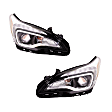 Driver and Passenger Side Halogen Headlight, With bulb(s), OE Replacement