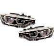 Driver and Passenger Side Headlights, with Bulbs, LED, OE comparable