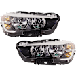 Driver and Passenger Side Halogen Headlight, With bulb(s), OE Replacement