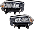 Driver and Passenger Side Headlights, with Bulbs, LED, For Models without Adaptive Headlights and Cornering Light