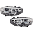 Driver and Passenger Side Headlights, with Bulbs, LED, OE comparable