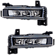 Front, Driver and Passenger Side Halogen Fog Light, with Bulbs