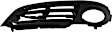 Front, Driver and Passenger Side Fog Light Trims, Textured Black