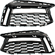 Front, Driver and Passenger Side Fog Light Trims, Textured Black