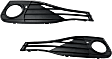 Front, Driver and Passenger Side Fog Light Trims, Partially Open Grid, Textured Black, For Models Without Sport Line (P7ACA), Modern Line (P7S1A), Luxury Line (P7S2A)