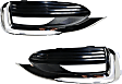 Front, Driver and Passenger Side Fog Light Trims, Textured Black