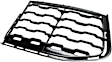 Fog Light Cover - Front, Driver and Passenger Side, Black