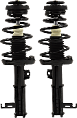 Front, Driver and Passenger Side Fully Loaded Struts, Twin-tube, FWD, without Performance Package, without Electronic Adjustable Suspension