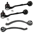 Front, Driver and Passenger Side, Lower, Frontward and Rearward Control Arm