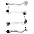 Front, Driver and Passenger Side, Lower, Frontward and Rearward Control Arm