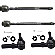 Front, Driver and Passenger Side, Inner and Outer Tie Rod Ends