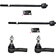 Front and Rear, Driver and Passenger Side, Inner and Outer Tie Rod End
