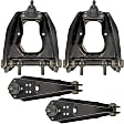 SET-RB520229-F Front, Driver and Passenger Side, Upper and Lower Control Arm, With ball joint(s), Steel, OE Solutions Series