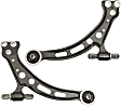 SET-RB520404 Front, Driver and Passenger Side, Lower Control Arm, Without ball joint(s), Iron