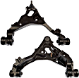 SET-RB521146 Front, Driver and Passenger Side, Lower Control Arm, With ball joint(s), Iron