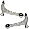 SET-RB522321-F Front, Driver and Passenger Side, Lower Control Arm, Aluminum, OE Solutions Series