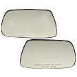 2007 Jeep Grand Cherokee - Mirror Glass Driver and Passenger Side, Without Heat, Non-Heated, No Blind Spot Feature, No Signal Light