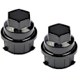 SET-RB711022-2 Lug Nut Cover - Black, Plastic, Direct Fit, Set of 2