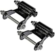 SET-RB722059-2 Leaf Spring Shackles and Hangers - Black, Steel, Direct Fit, Set of 2