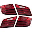 Driver and Passenger Side, Inner and Outer Halogen/LED Combo Tail Light, With bulb(s), OE Replacement