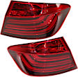 Driver and Passenger Side, Outer Tail Lights, with Bulbs, LED, Mounts on Body