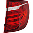Passenger Side, Inner and Outer Halogen Tail Light, With bulb(s), OE Replacement