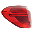 Driver and Passenger Side Halogen/LED Combo Tail Lights, with Bulbs