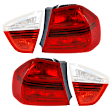 Driver and Passenger Side, Inner and Outer Halogen Tail Light, Inner - Without bulb(s); Outer - With bulb(s), OE Replacement, Sedan