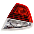 Driver and Passenger Side, Inner and Outer Halogen Tail Light, Inner - Without bulb(s); Outer - With bulb(s), OE Replacement, Sedan