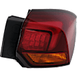Driver and Passenger Side, Outer Tail Lights, with Bulb, LED, Mounts On Body, 2nd Design, CAPA Certified