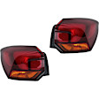 Driver and Passenger Side, Outer Tail Lights, with Bulb, Halogen, Mounts On Body, CAPA Certified
