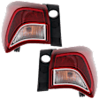 Driver and Passenger Side, Outer Tail Lights, with Bulb, Halogen/LED Combo, Mounts On Body, CAPA Certified