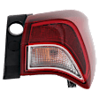 Driver and Passenger Side, Outer Tail Lights, with Bulb, Halogen/LED Combo, Mounts On Body, CAPA Certified