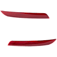 Rear, Driver and Passenger Side Bumper Reflector