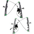 SET-RB748524-F Front, Driver and Passenger Side OE Solutions Series Power Window Regulator, With Motor