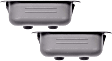 SET-RB7615105 Front, Driver and Passenger Side Black Interior Door Handle, Without Door Lock Hole