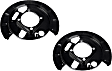 SET-RB924002-2 Rear Brake Dust Shields Black, Steel