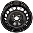 SET-RB939100-2 Steel Black Wheel, 15 in. X 6 in., 4 x 3.94 in. Bolt Pattern
